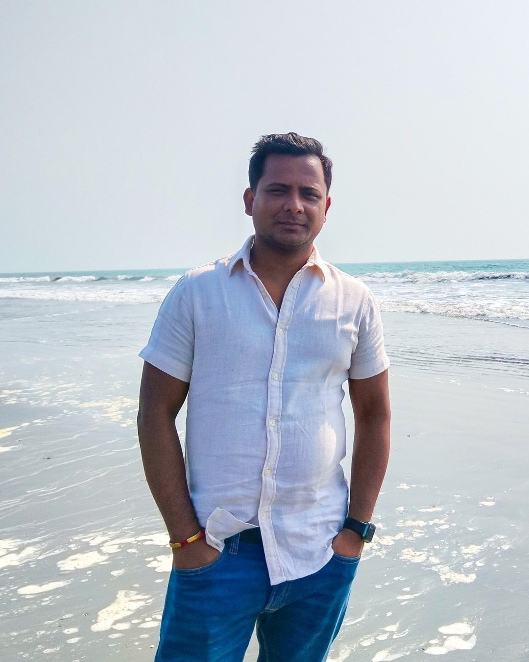 Sourav Das on a beach in Bangladesh