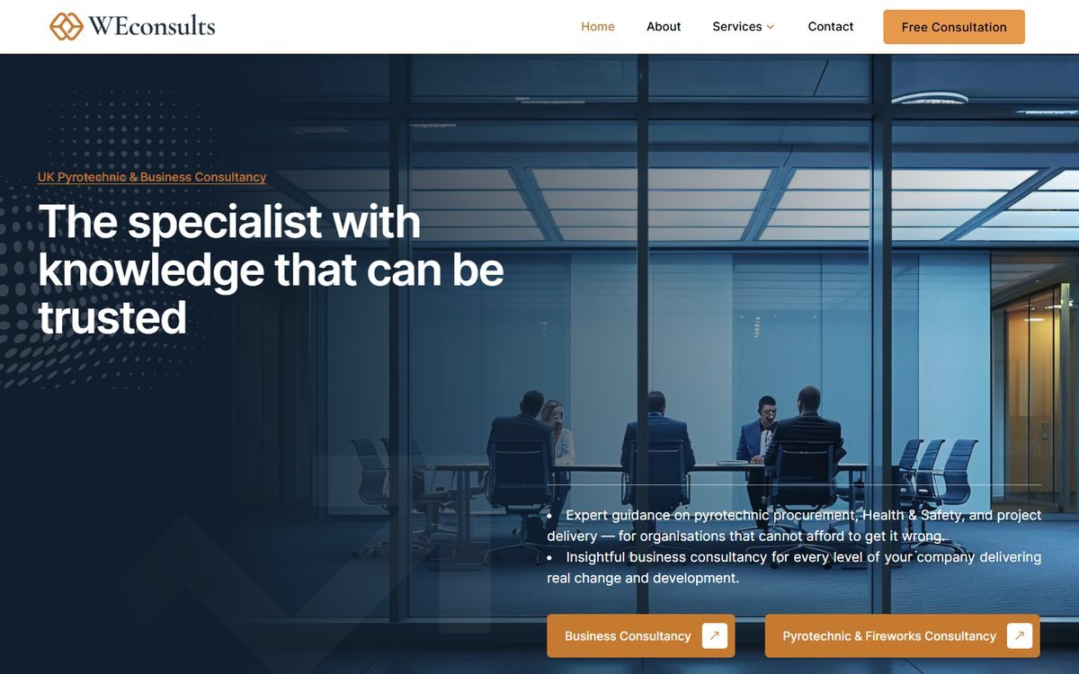 WEconsults homepage
